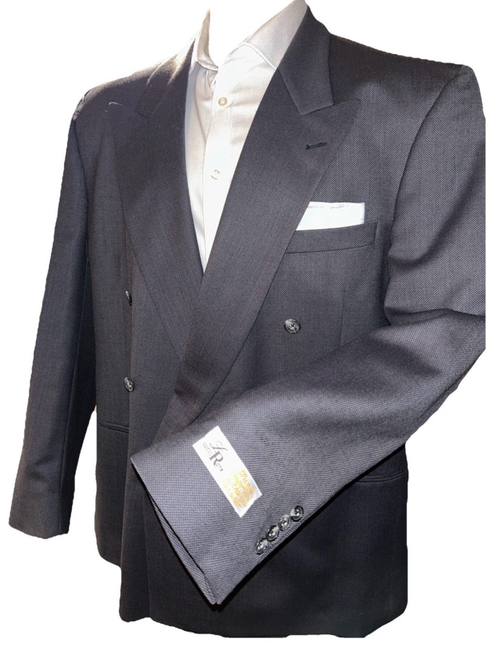 Louis Roth Almonte Double Breasted Sport Coat 48 Long Blazer Vintage NWT